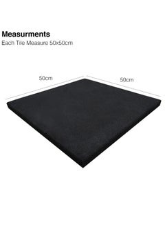 Yalla HomeGym Homegym 30Mm Extra Thick Rubber Heavy-Duty Gym Floor Mat, Commercial Gym Rubber Floor Tiles Shock Absorbing 1 Squared Meter (Black)  - Image 2