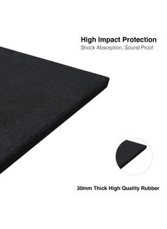 Yalla HomeGym Homegym 30Mm Extra Thick Rubber Heavy-Duty Gym Floor Mat, Commercial Gym Rubber Floor Tiles Shock Absorbing 1 Squared Meter (Black)  - Image 4