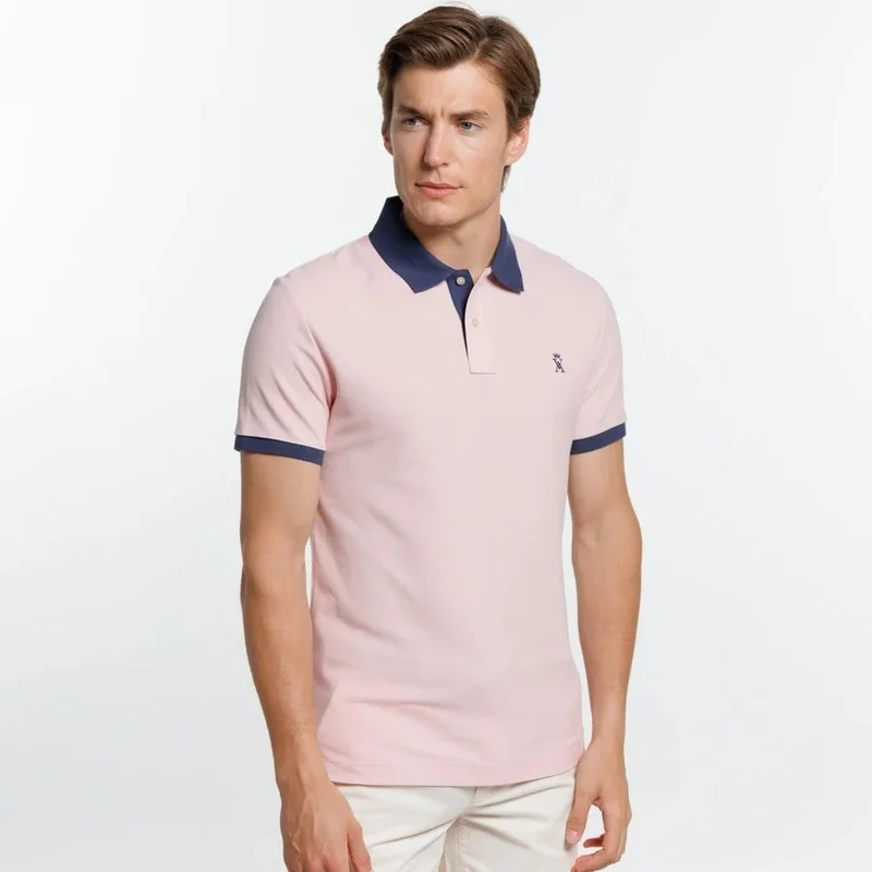 Vicomte A. Perry Pink Polo