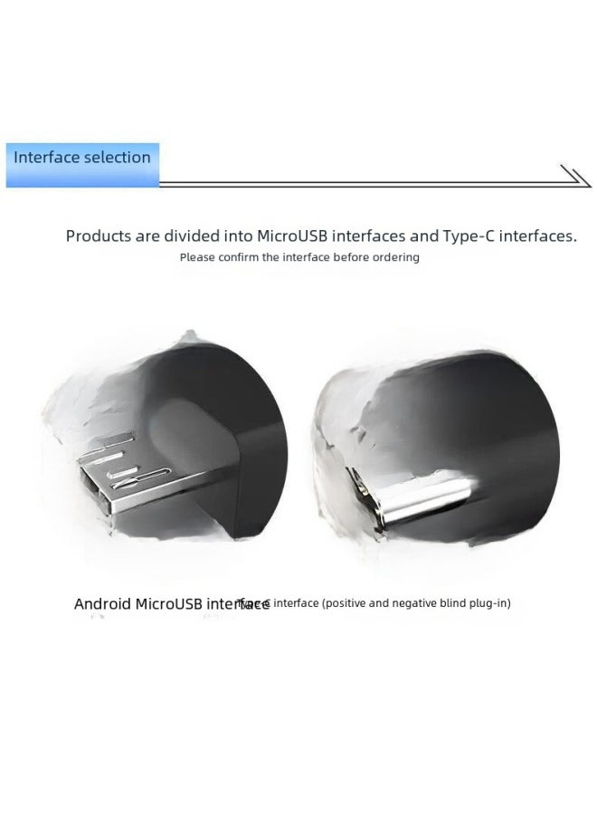 Mobile Phone Otg Adapter Cable Type-c Android Tablet Mouse Keyboard Usb Flash Drive Usb Hub Multi-function Conversion Cable-Number Of Interfaces:One Drag Two [micro Interface]]