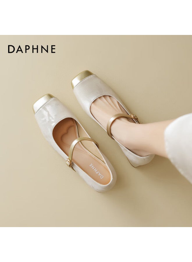 Daphne National Style Mary Jane Shoes Women's Spring New Style Shallow Mouth Evening Wind Thick Heel New Chinese Style Cheongsam Single Shoes