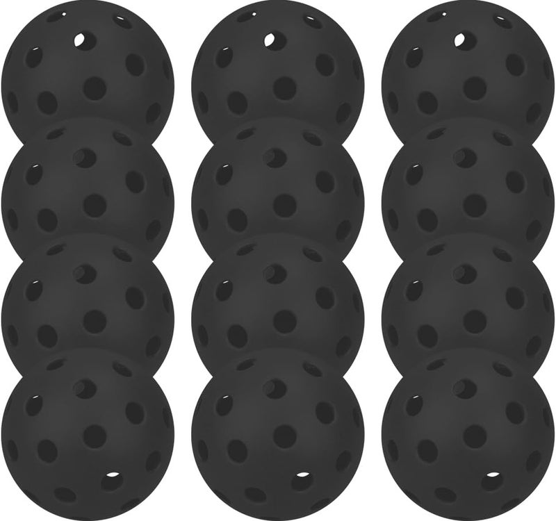 Spunspon 12-Pack Sports Outdoor Pickleballs - 40 Usa Pickleball Balls (Usapa Approved) - Official Us Open Balls, Black - Image 1