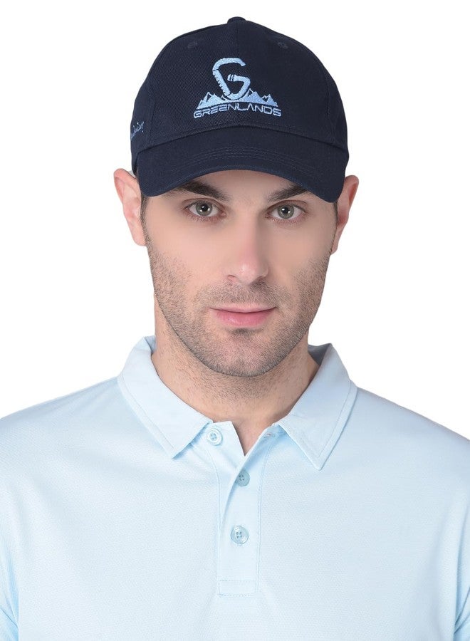 GREENLANDS Trish Cap Navy - 100% Made in India | Unisex Stylish Headwear for Ultimate Comfort and Fashion - Image 1
