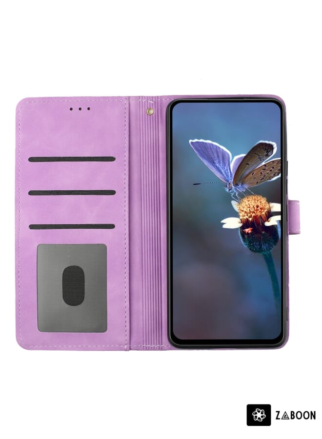 Zaboon Protective Case For Honor 70 Flower Embossing Pattern Leather - Image 3