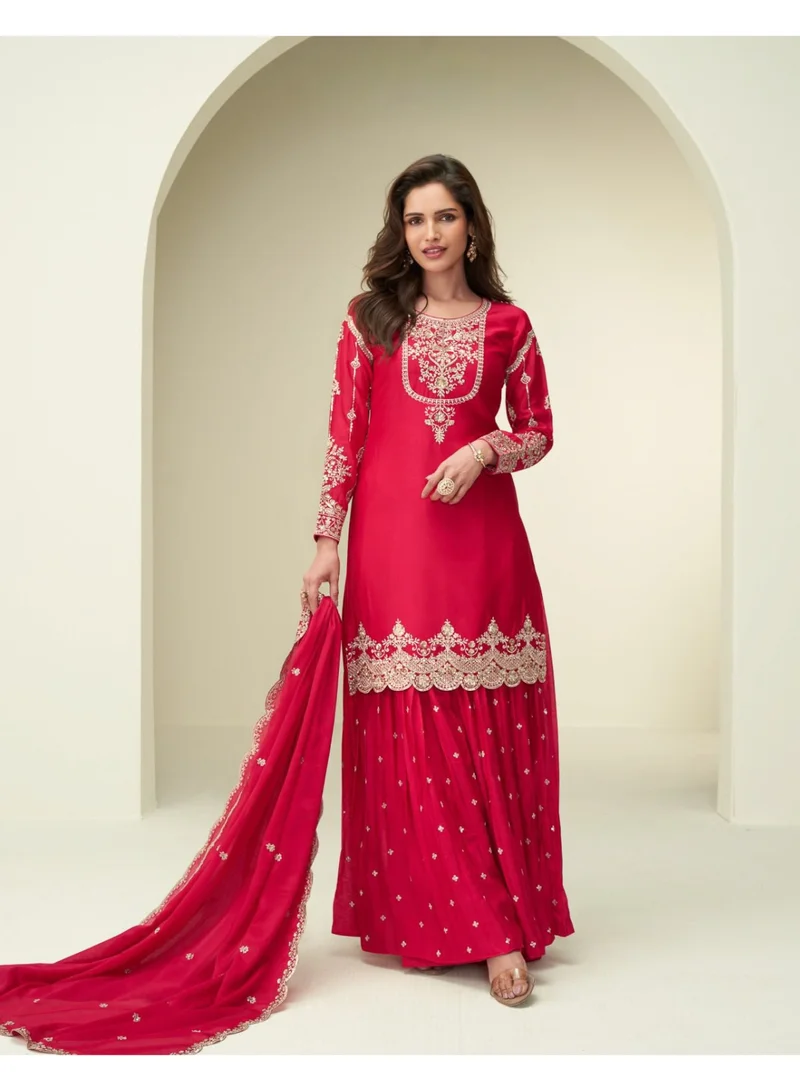 Chinon Silk Embroidered Suit Collection