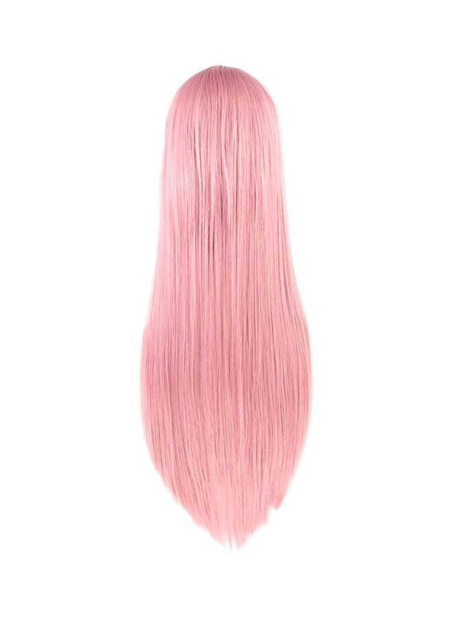 إسكدنيا Long Straight Hair Wig Pink