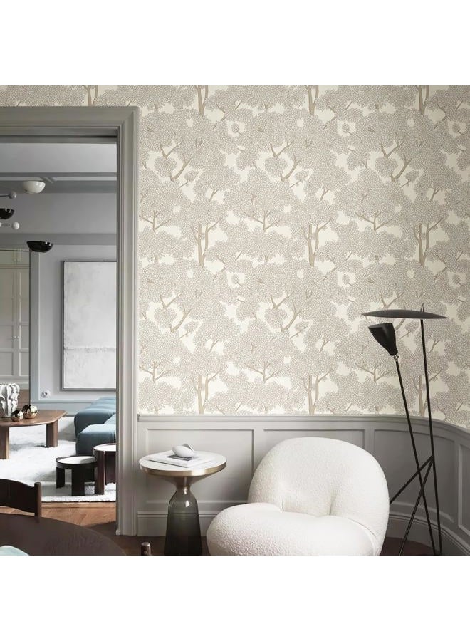 JiffDiff Tree Wallpaper Peel and Stick Jungle Wall Paper Forest Mural Stick on Wallpaper Modern Waterproof Self Adhesive Contact Paper - Image 2