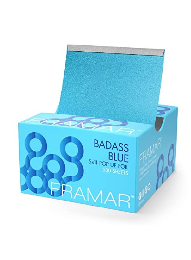 framar Blue Pop Up Hair Foil Aluminum Foil Sheets Hair Foils For Highlighting 500 Foil Sheets - Image 1