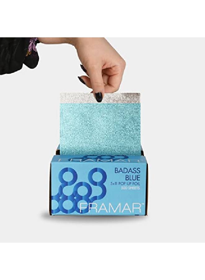 framar Blue Pop Up Hair Foil Aluminum Foil Sheets Hair Foils For Highlighting 500 Foil Sheets - Image 3