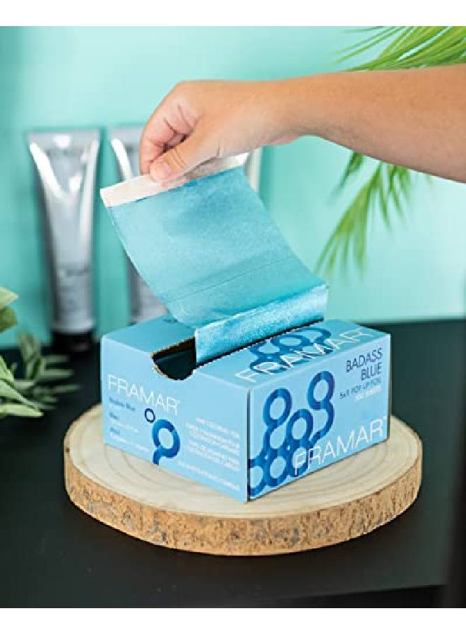 framar Blue Pop Up Hair Foil Aluminum Foil Sheets Hair Foils For Highlighting 500 Foil Sheets - Image 4