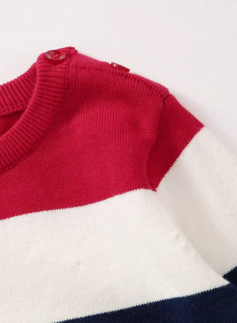 Toddler Boys Color Block Sweater - Image 5