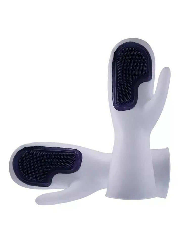 Silicone Sponge Rubber Gloves - For easy cleaning and protection of your hands bk - Image 3
