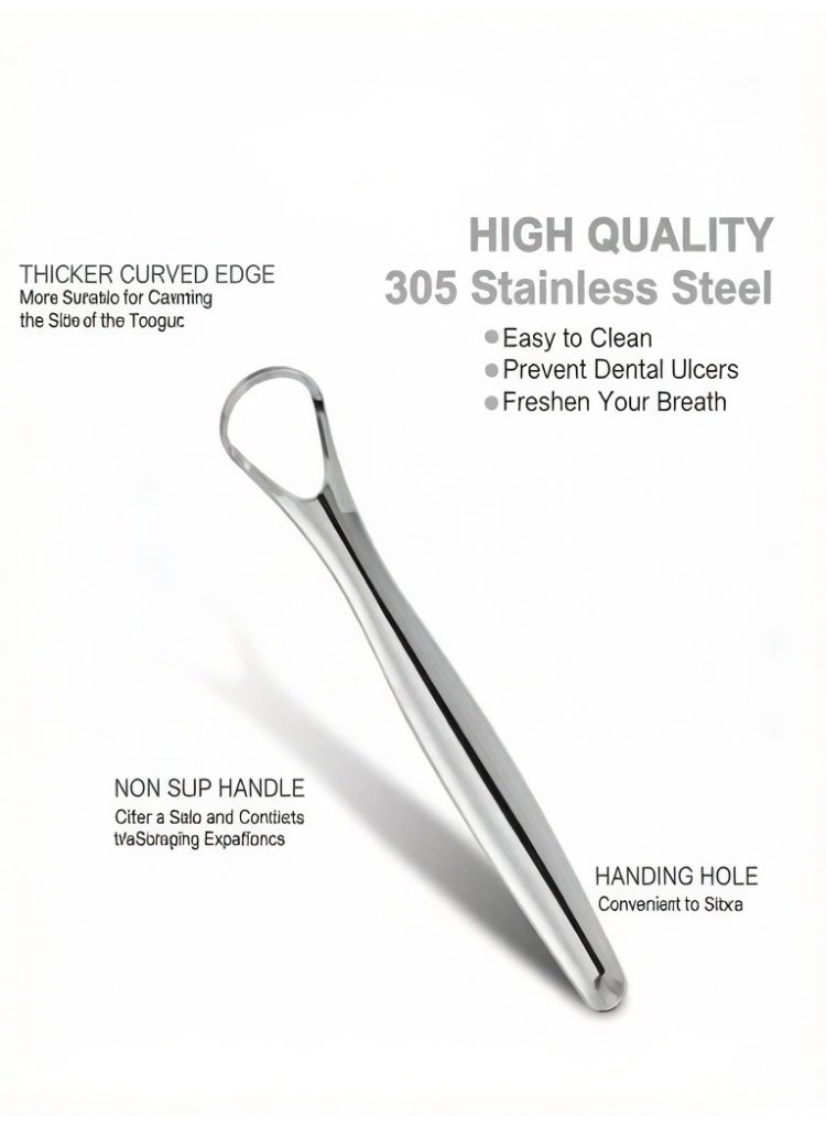 Red Leaf 3 PCS Stainless Steel Tongue Scraper, Tongue Cleaner - Image 4