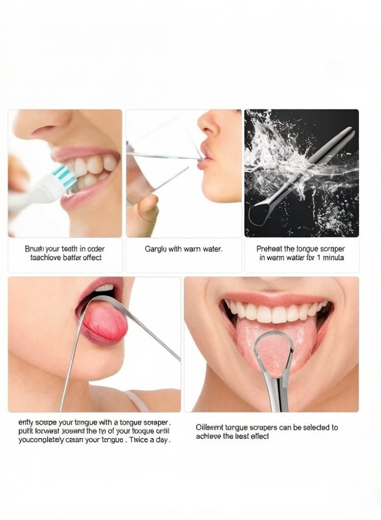 Red Leaf 3 PCS Stainless Steel Tongue Scraper, Tongue Cleaner - Image 5