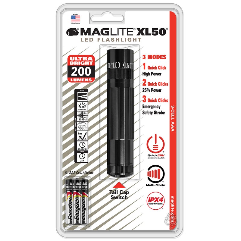 MAGLITE مصباح ماجلايت XL50 LED 3 خلايا AAA، أسود - Image 3