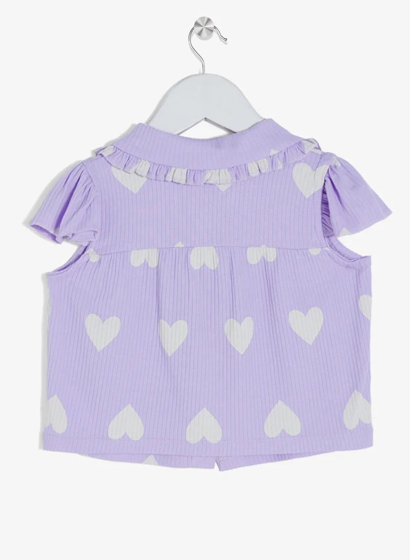 Ripples  Girls 2-Piece Set With Cap Sleeves Top & Bottom for Women | Best Price UAE