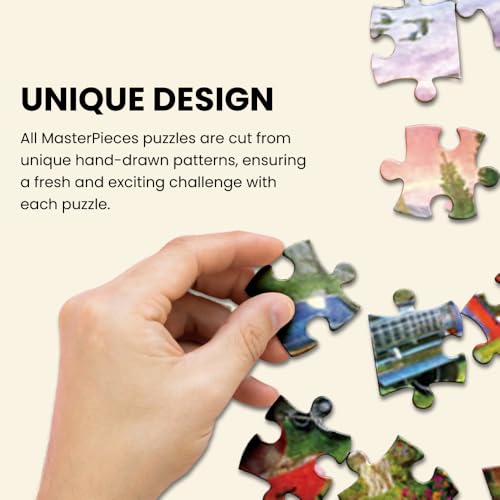 MasterPieces - 300 Piece Jigsaw Puzzle, Large EZ Grip Shapes, Camp Day at The Lake, Fun for Adults, Seniors, Family, Kids, Non-Glare Finish, 18"x24" - Image 3