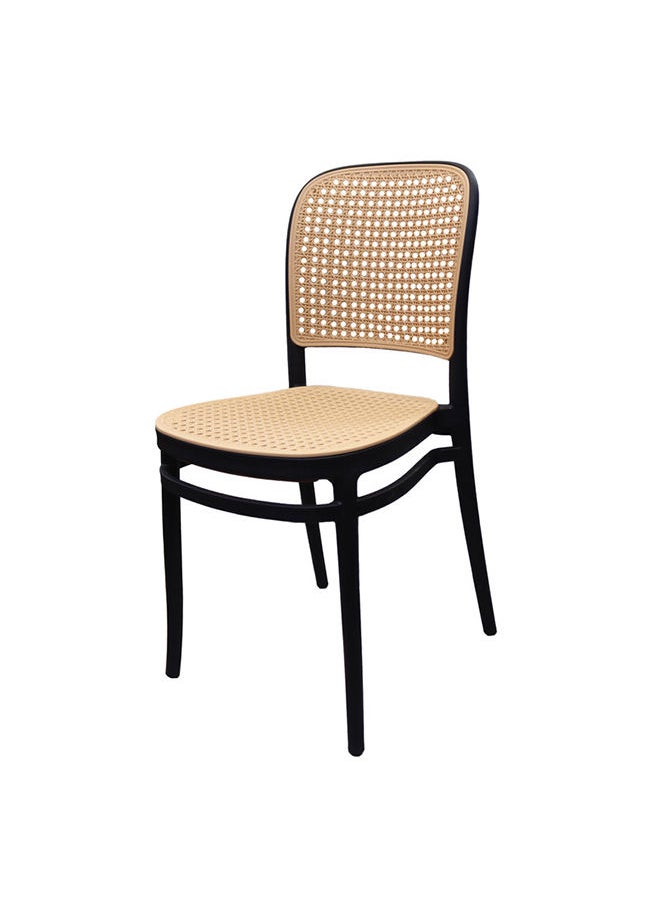 JILPHAR FURNITURE Modern Armless Dining Chair Black And Brown  - Image 1