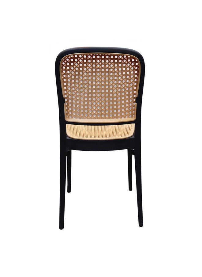 JILPHAR FURNITURE Modern Armless Dining Chair Black And Brown  - Image 3