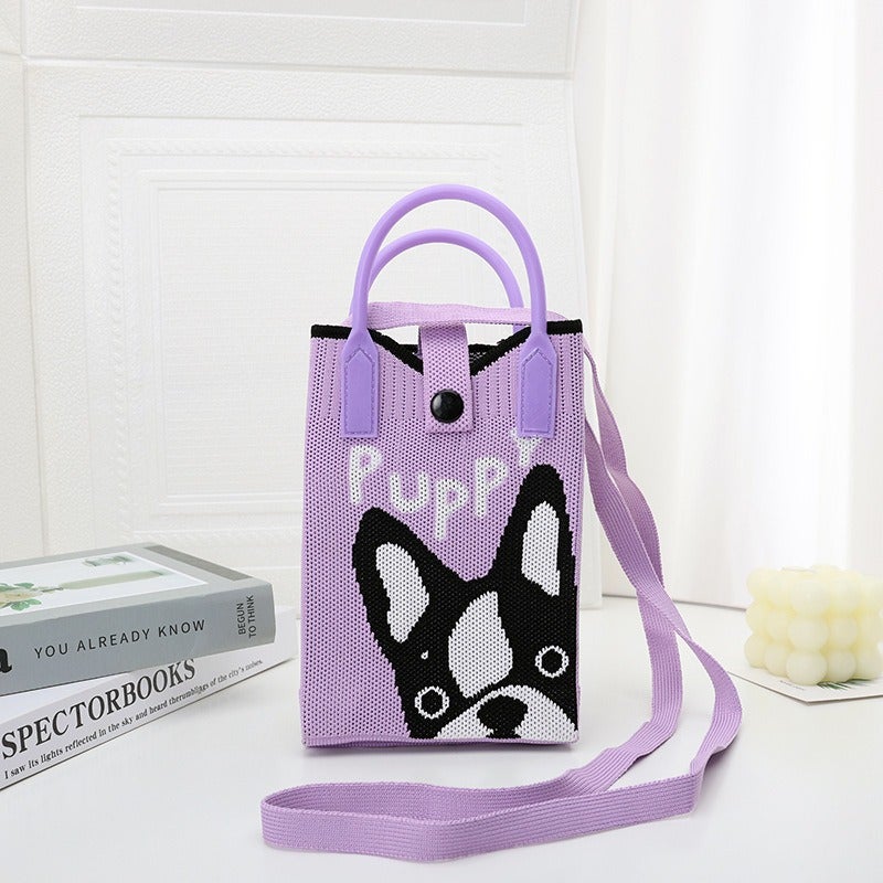 2025 Niche Ins-Style Phone Bag Versatile Mini Knitted Tote Bag Shoulder Bag Crossbody Handbag Bucket-Shaped - Image 3