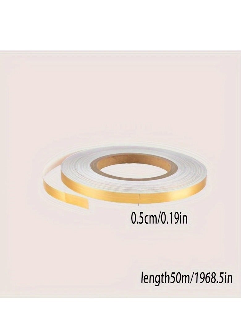 بامير ملصق ديكوري مخطط للبلاط مقاوم للماء ومتين ذاتي اللصق، قطعة واحدة - مثالي لتزيين أرضية غرفة المعيشة والمنزل - Image 3