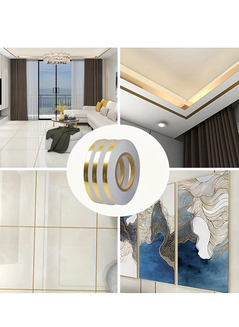 بامير ملصق ديكوري مخطط للبلاط مقاوم للماء ومتين ذاتي اللصق، قطعة واحدة - مثالي لتزيين أرضية غرفة المعيشة والمنزل - Image 5