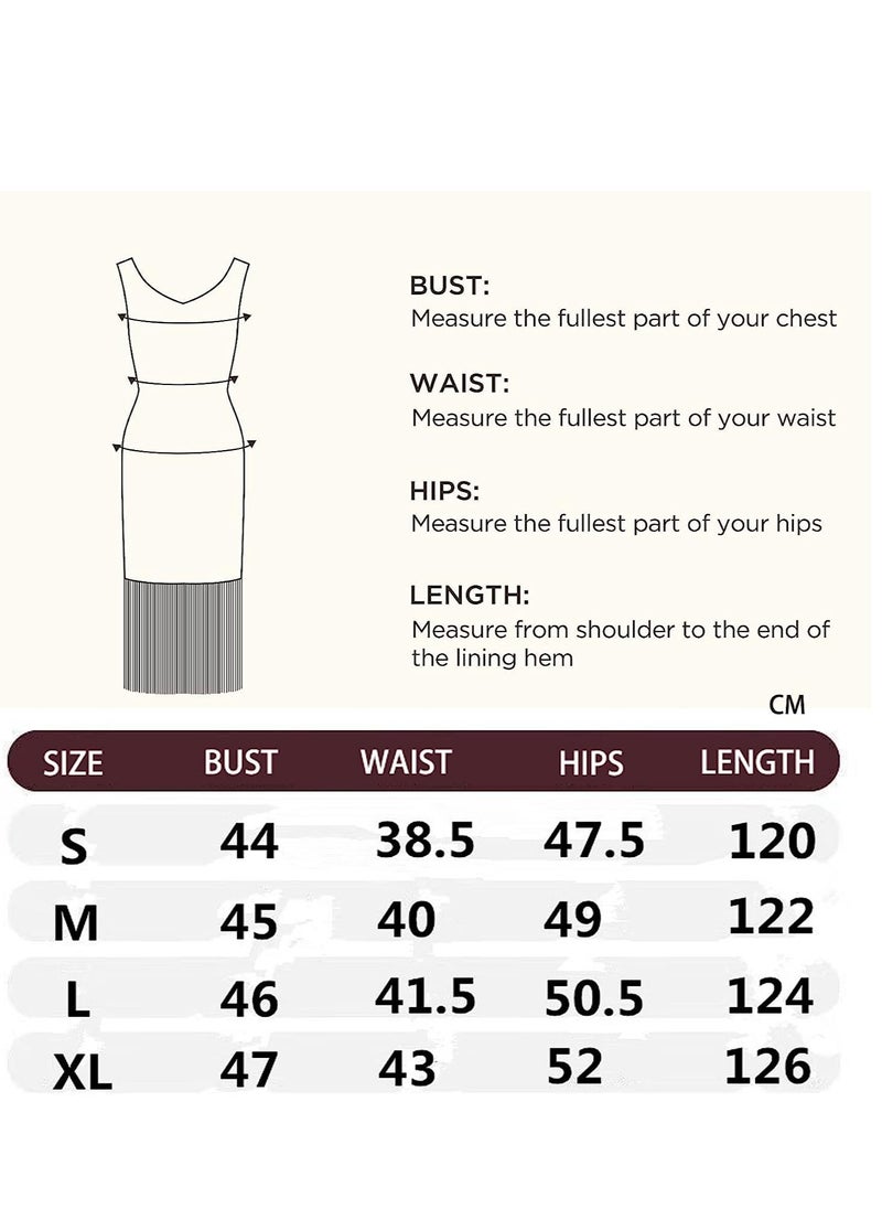 SYOSI - 1920s Flapper Dress Long Fringed Gatsby Roaring 20s Sequins Beaded Vintage Art Deco Dress, M - Image 1