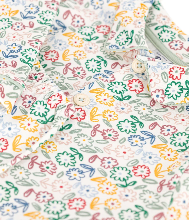 Petit Bateau Children's floral print cotton pyjamas