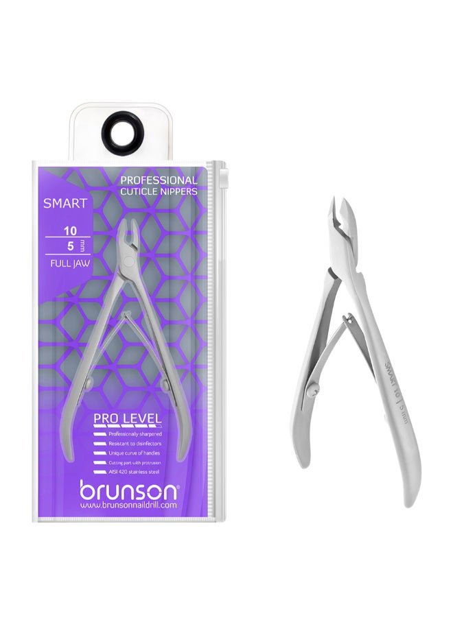 brunson Professional Nail Nipper Smart 10-5mm  Full-Jaw | Manicure -Pedicure Cuticle Remover BN105 