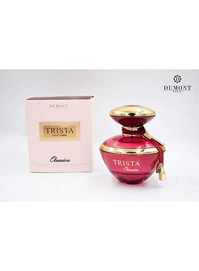 Dumont Trista Obsession Pour Femme (100Ml) Eau De Parfum Perfume Body Spray For Women Girls Her Long Lasting Cologne With Rosebuds Jasmine Pear White Cedarwood Musk Feminine Scent - Image 4