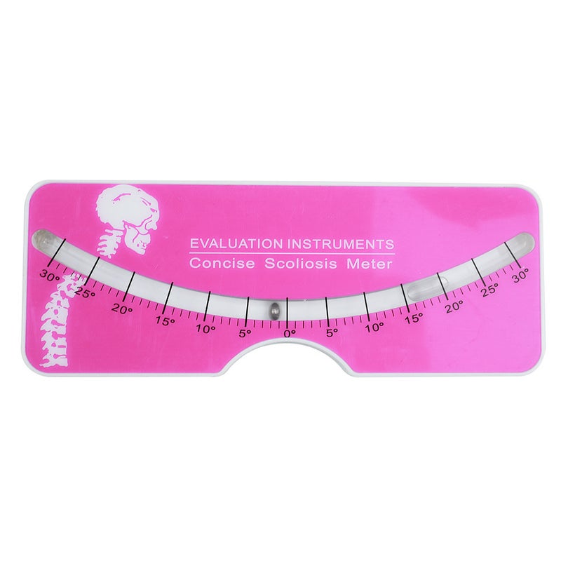 Etopoo Scoliometer Measuring Ruler Scoliometer Scoliometer Rehabilitation Evaluation Tool Scoliometer Level Ruler(Acrylic blister scoliosis ruler pink ZFC50YP) - Image 1