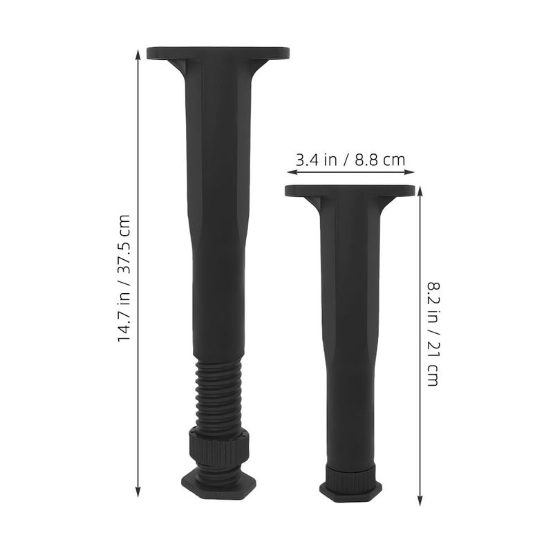 6pcs Adjustable Bed Frame Legs T Shaped Height Adjustable Support Feet Furniture Legs For Bed Frame Sofa Table Chair Dresser - Image 3
