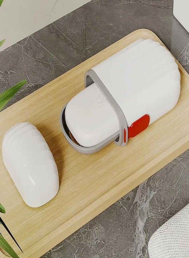 Houvida Portable Leakproof Soap Container: Travel-Friendly Shampoo Bar & Soap Holder with Draining Layer - Ideal for Bathroom, Camping, Gym - Recognized with Red Dot Design Recipient - Image 1