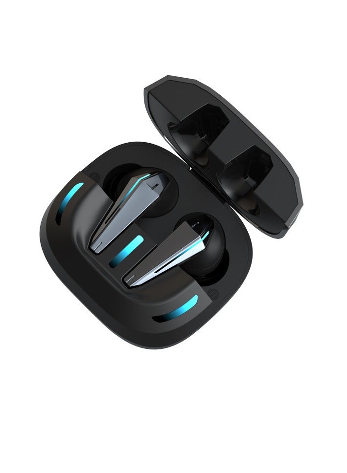 Wireless Headphones, Bluetooth 5.3 Gaming Earbuds With Clear Call, LED Display ENC Noise Cancellation Earphones, Portable Hifi Stereo Headphones For Gaming, (Black)