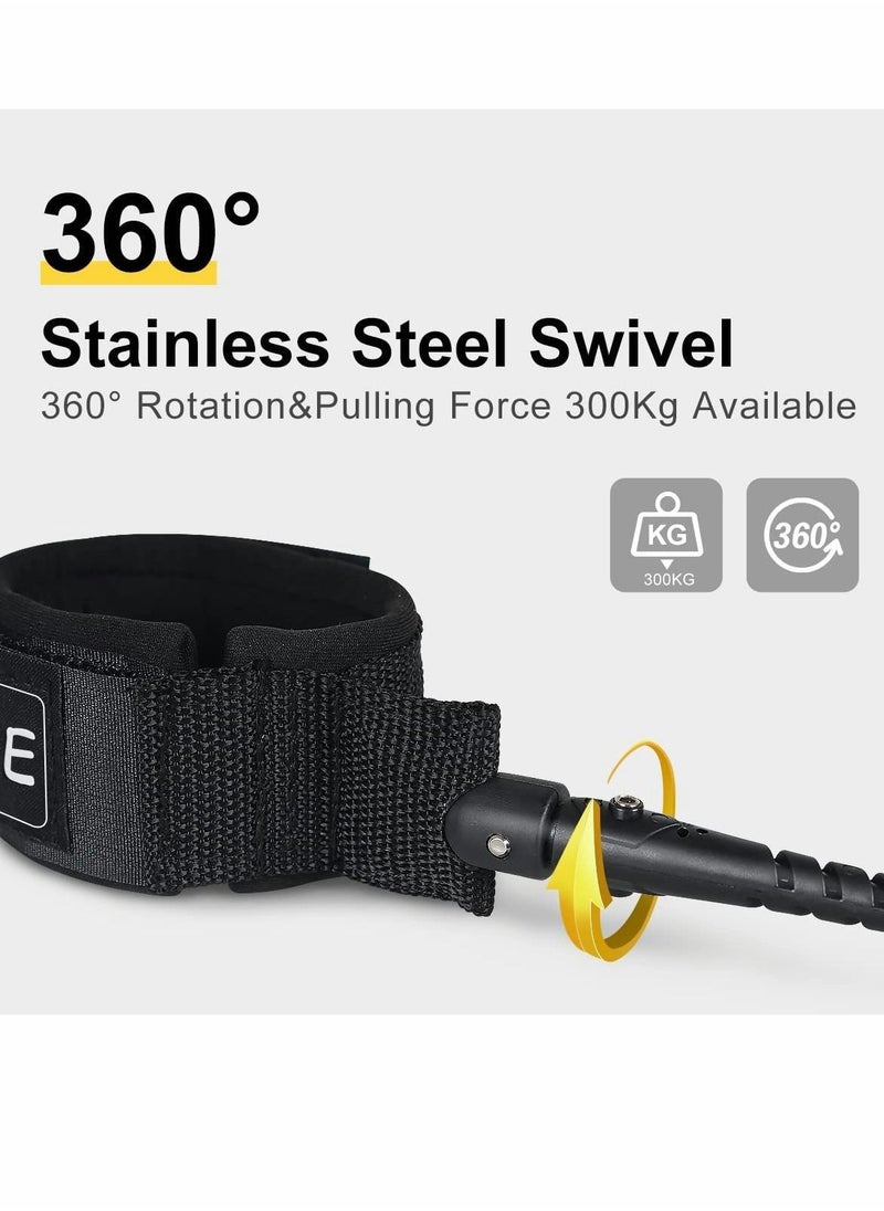 Y&D - SUP Ankle Strap, Leash 10 Foot Coiled Stand Up Paddle Board Surfboard Stay on Strap - Image 1