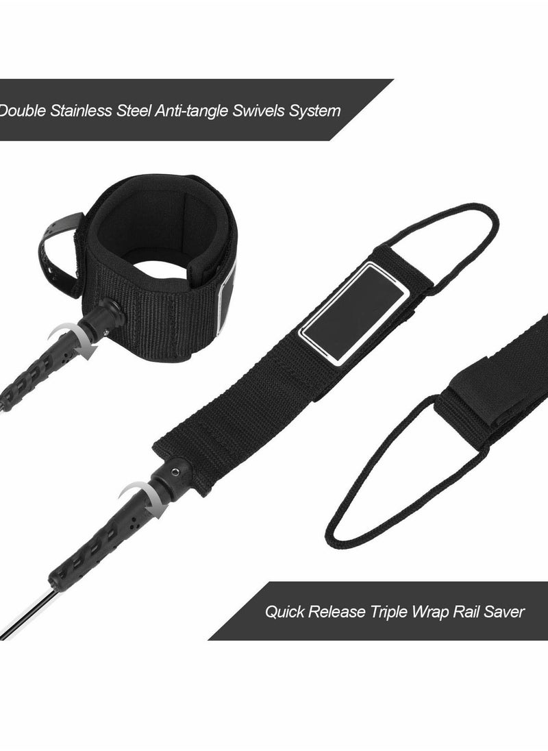 Y&D - SUP Ankle Strap, Leash 10 Foot Coiled Stand Up Paddle Board Surfboard Stay on Strap - Image 1