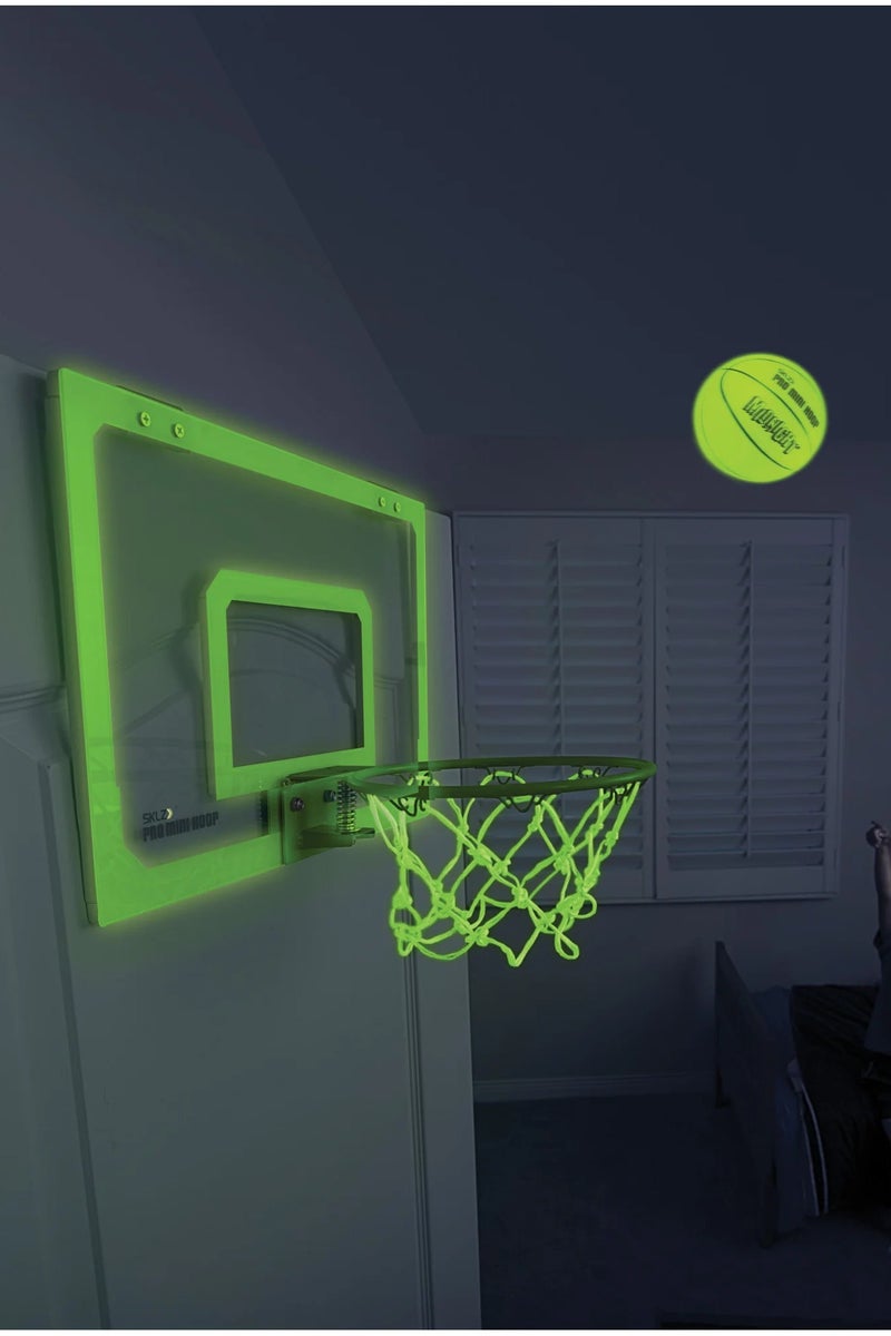 SKLZ Pro Mini Hoop Midnight – Glow-in-the-Dark Door-Mounted Mini Basketball Set - Image 4