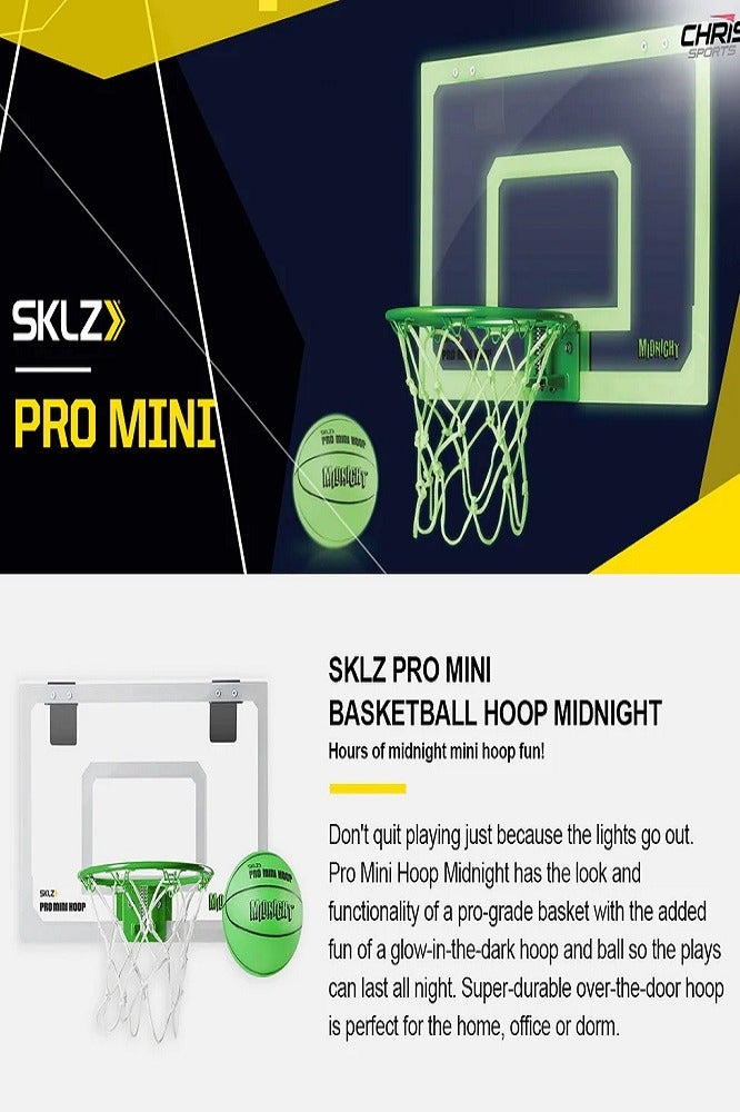 SKLZ Pro Mini Hoop Midnight – Glow-in-the-Dark Door-Mounted Mini Basketball Set - Image 5