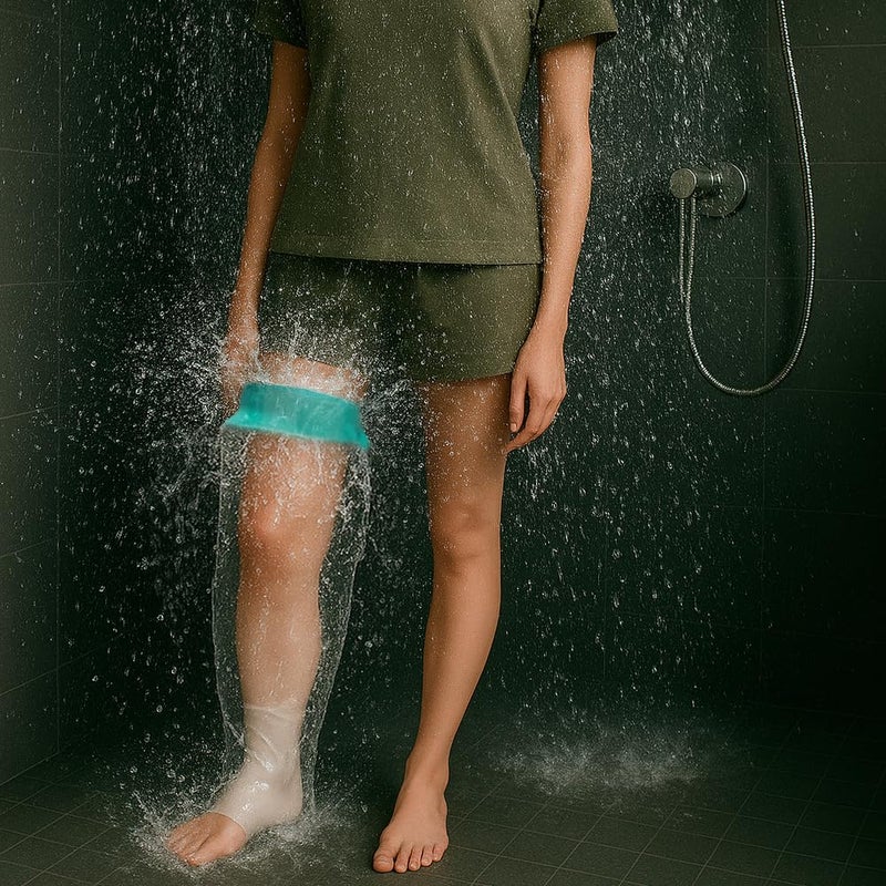 CIVJET Cast Covers for Shower Leg, Waterproof Cast Cover for Showering/Swimming, Cast Protector for Shower Leg Adult, Water Proof Shower Boots for Foot after Surgery, Knee, Ankle, Boot (Diameter-7.9") - Image 2