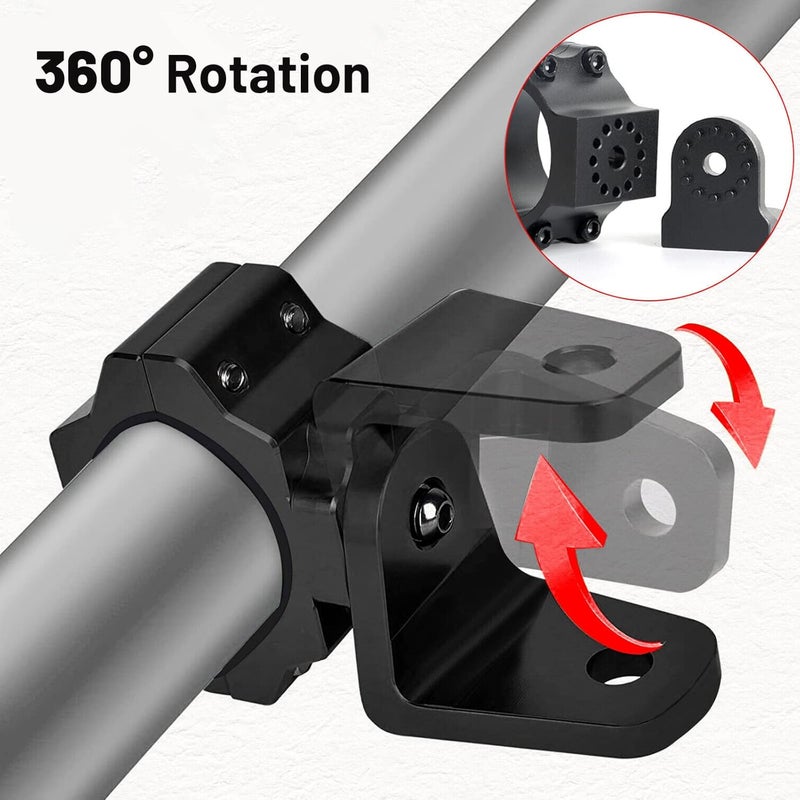 Plobeda 2PCS UTV Whip Mount Off-Road Flag Pole Bracket for Light Bar and Whip Light, 360° Adjustable, Aluminium Alloy - Image 2