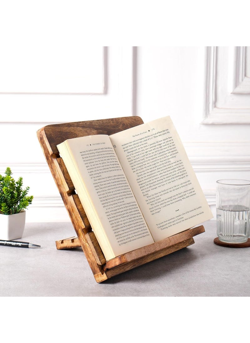 Hashcart Wooden Laptop Stand  Book Holder  Foldale Laptop Riser with Adjustable Height for Table  Notebook and Tablet Accessory for Oiifce  Work Colleagues  - Image 2
