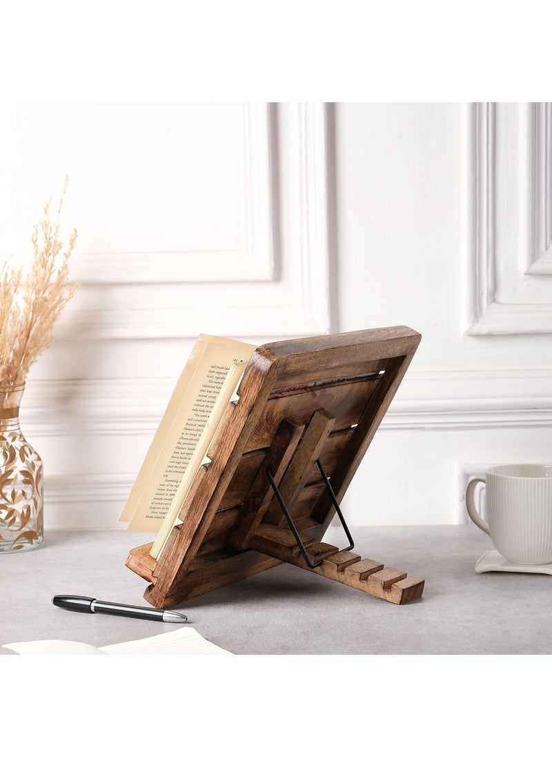 Hashcart Wooden Laptop Stand  Book Holder  Foldale Laptop Riser with Adjustable Height for Table  Notebook and Tablet Accessory for Oiifce  Work Colleagues  - Image 4