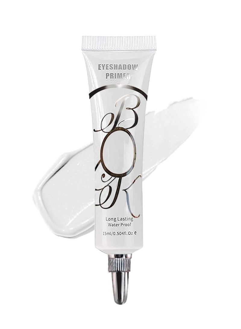 QIUFSSE Eyeshadow Primer Base White Matte Eye Primer Evenly Colored Liquid Eyeshadow Primer,Long-lasting Moisture Eye Primer for Mature Eyes-White  - Image 1