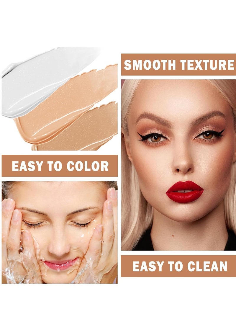 QIUFSSE Eyeshadow Primer Base White Matte Eye Primer Evenly Colored Liquid Eyeshadow Primer,Long-lasting Moisture Eye Primer for Mature Eyes-White  - Image 4