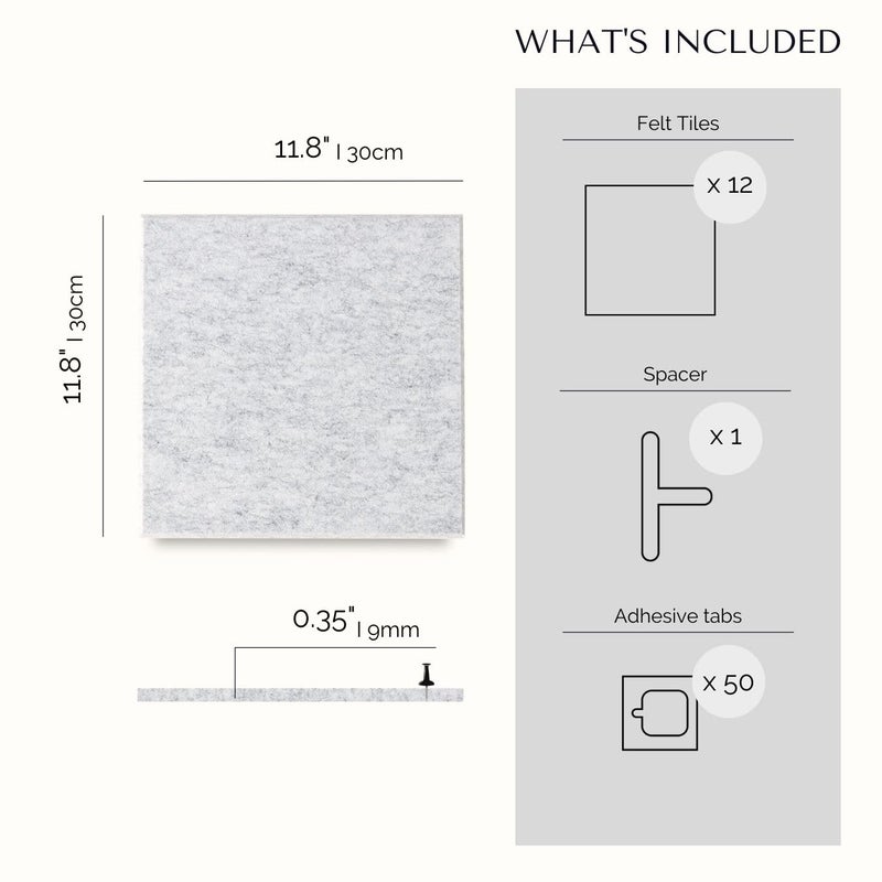 VIVELDA Large Cork Board for Office Black Felt Board Alternative - Felt Bulletin Board Tiles for Office Wall Decor, Push pin Board Wall Organizer for Office - Pack of 12 (Charcoal Gray) - Image 5