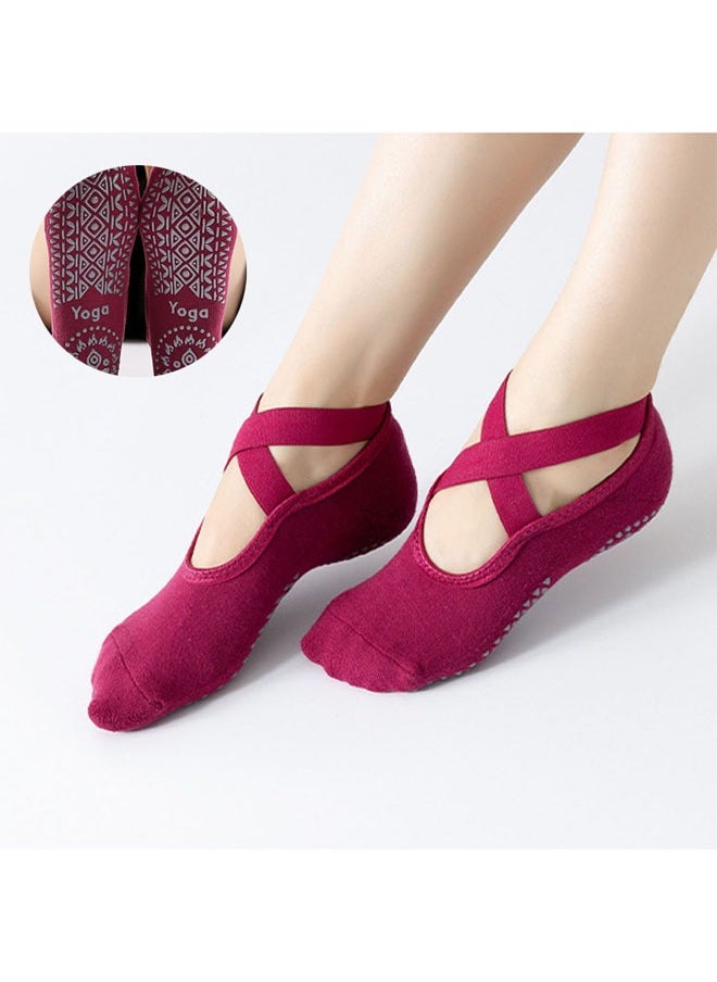 KUAZIVI Non Slip Socks Anti-Skid Breathable Fitness Yoga Socks  - Image 4