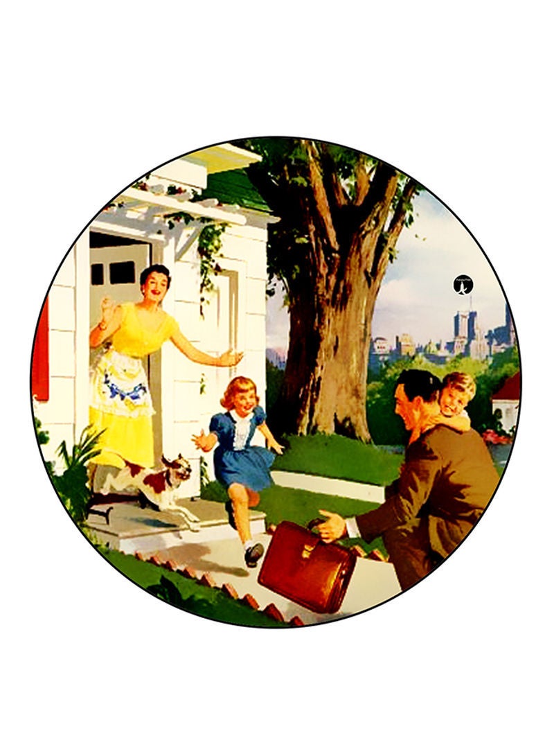 Vintage Art Printed Mouse Pad Multicolour