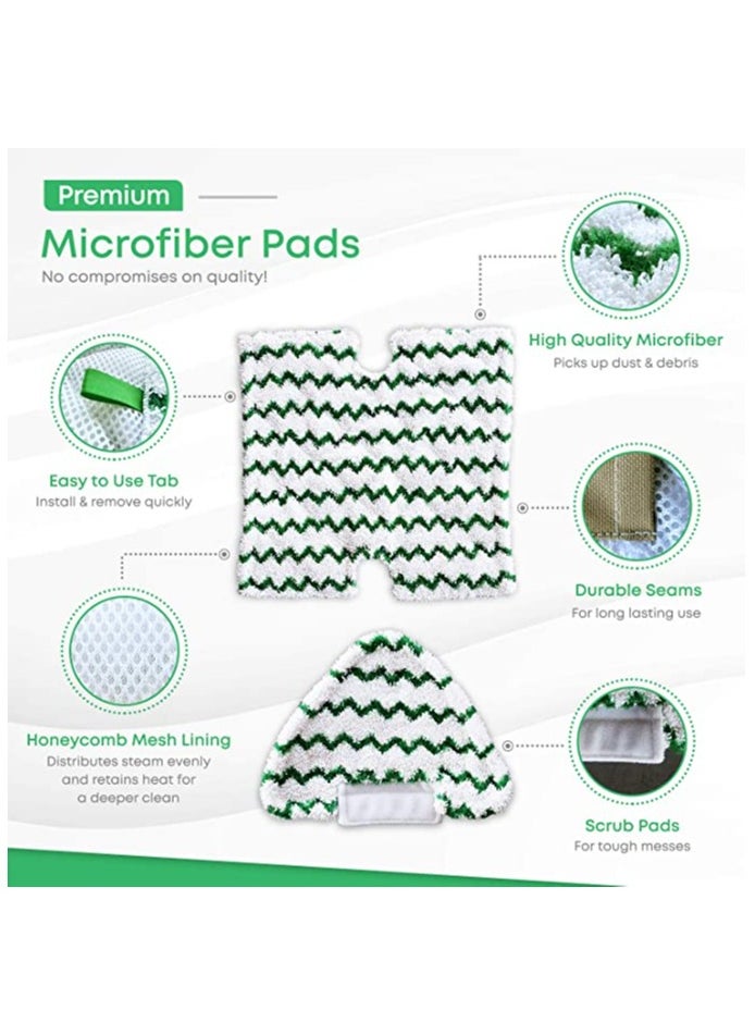 SYOSI - Pack of 3 Touch-Free and 3 Triangle Washable Replacement Mop Pads Steam Mop Pads Hassle-Free Cleaning Mob Pads for  Shark Genius and Lift-Away 3973 Series Steam Mop Pads - Image 1