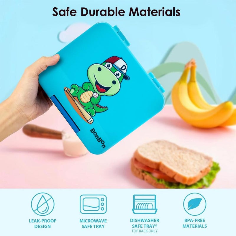 BonBon - Elite Mini 4 Compartment Leakproof Lunchbox - Playful Dino - Image 4