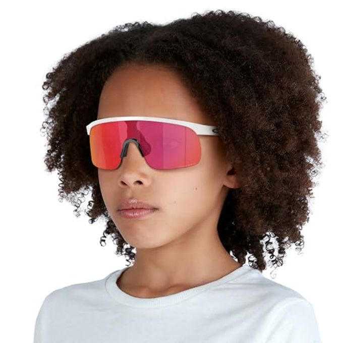 OAKLEY Kids Resistor Oj9010 901004 23Mm Polished White/Prizm Field Shield Junior Sunglasses For Boys+ Bundle Accessory Leash Kit, Microfiber Pouch - Image 2